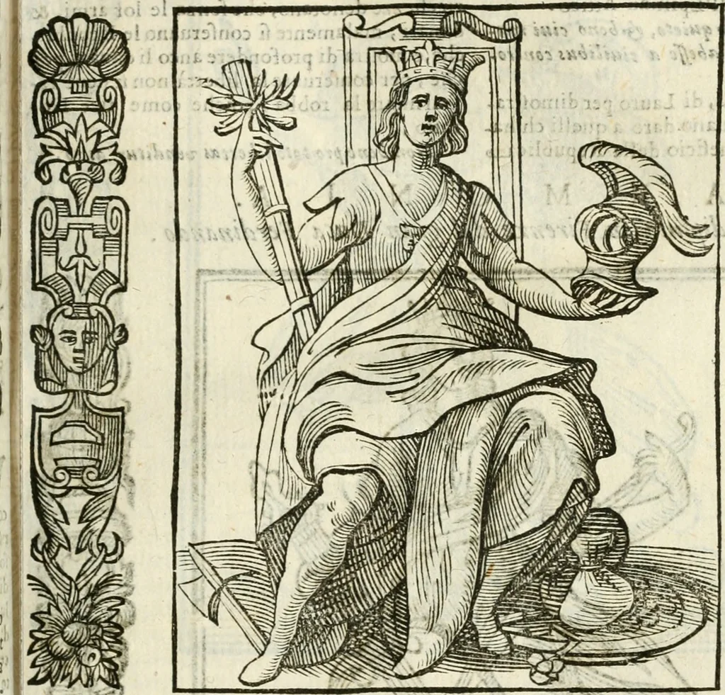 An illustration from Della novissima iconologia, 1624, leaf 110