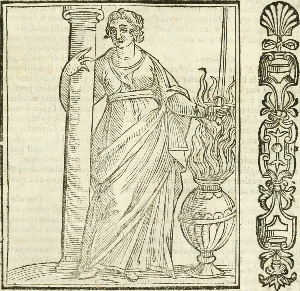 An illustration from Della novissima iconologia, 1624, leaf 204