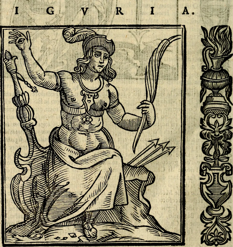 An illustration from Della novissima iconologia, 1625, leaf 423