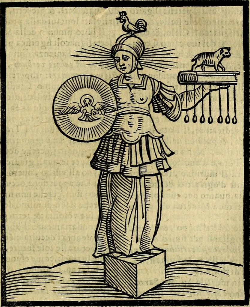 An illustration from Della novissima iconologia, 1625, leaf 654