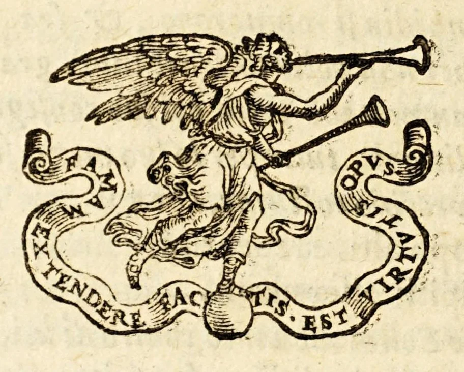An illustration from Della officina istorica / Nella quale si spiegano essempi notabilissimi, antichi, & moderni, à virtù, & à diffetto pertinenti. Dà quali può ageuolmente il professore di lettere, e d'armi, lo studioso d'istoria, di poesia, di costumi, e di cose varie, il curioso ancora può trarre vtilità per corregere non pur i mancamenti altrui, ma i proprij, e d'incaminarsi nella strada delle virtù. Con vna aggiunta non più stampata di accidenti seguiti, & per hauere alcuni finto temerariamente la persona altrui, e d'altri casi successi in diuersi tempi, 1622, leaf 114