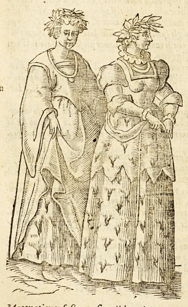 An illustration from Della officina istorica / Nella quale si spiegano essempi notabilissimi, antichi, & moderni, à virtù, & à diffetto pertinenti. Dà quali può ageuolmente il professore di lettere, e d'armi, lo studioso d'istoria, di poesia, di costumi, e di cose varie, il curioso ancora può trarre vtilità per corregere non pur i mancamenti altrui, ma i proprij, e d'incaminarsi nella strada delle virtù. Con vna aggiunta non più stampata di accidenti seguiti, & per hauere alcuni finto temerariamente la persona altrui, e d'altri casi successi in diuersi tempi, 1622, leaf 136