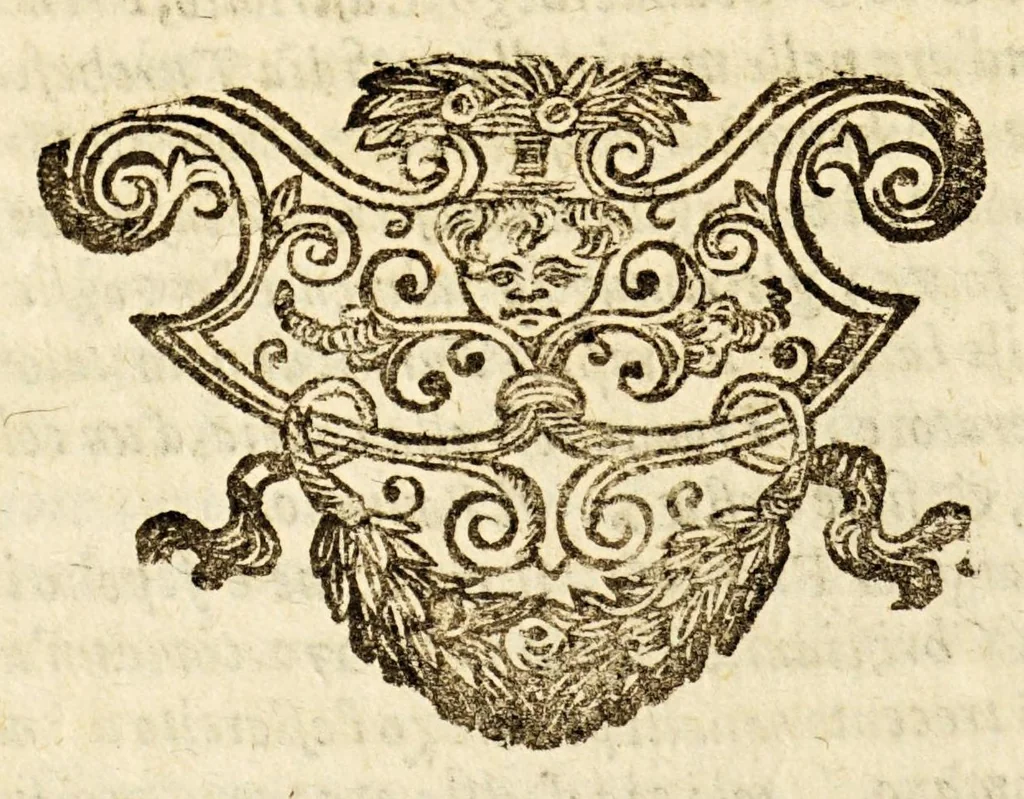 An illustration from Della officina istorica / Nella quale si spiegano essempi notabilissimi, antichi, & moderni, à virtù, & à diffetto pertinenti. Dà quali può ageuolmente il professore di lettere, e d'armi, lo studioso d'istoria, di poesia, di costumi, e di cose varie, il curioso ancora può trarre vtilità per corregere non pur i mancamenti altrui, ma i proprij, e d'incaminarsi nella strada delle virtù. Con vna aggiunta non più stampata di accidenti seguiti, & per hauere alcuni finto temerariamente la persona altrui, e d'altri casi successi in diuersi tempi, 1622, leaf 178