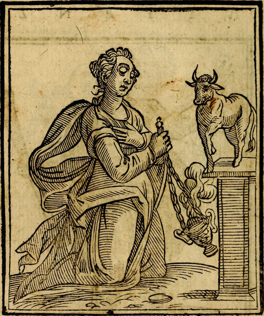 An illustration from Della piu che novissima iconologia, 1630, leaf 423