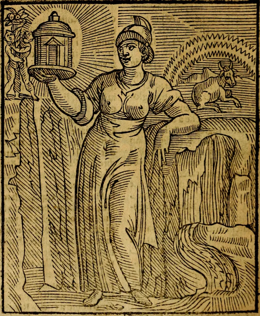 An illustration from Della piu che novissima iconologia, 1630, leaf 483