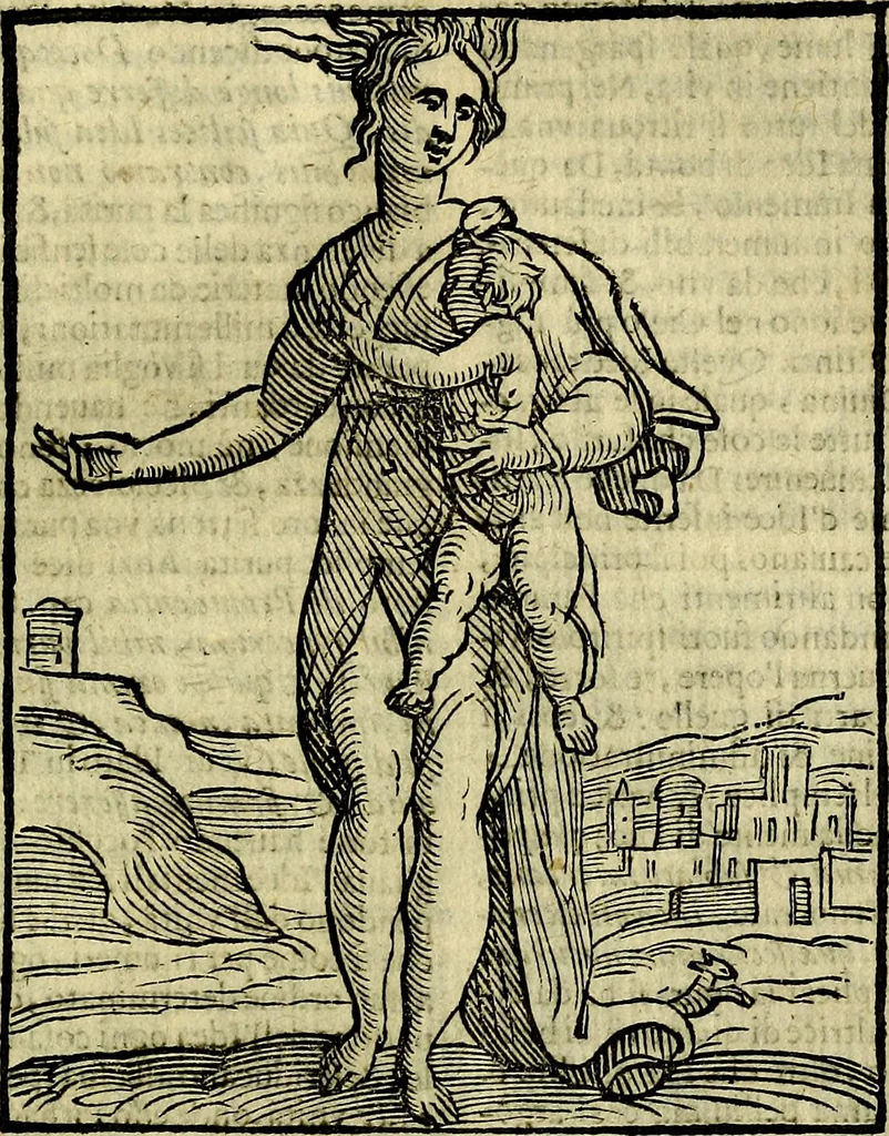 An illustration from Della piu che novissima iconologia, 1630, leaf 528