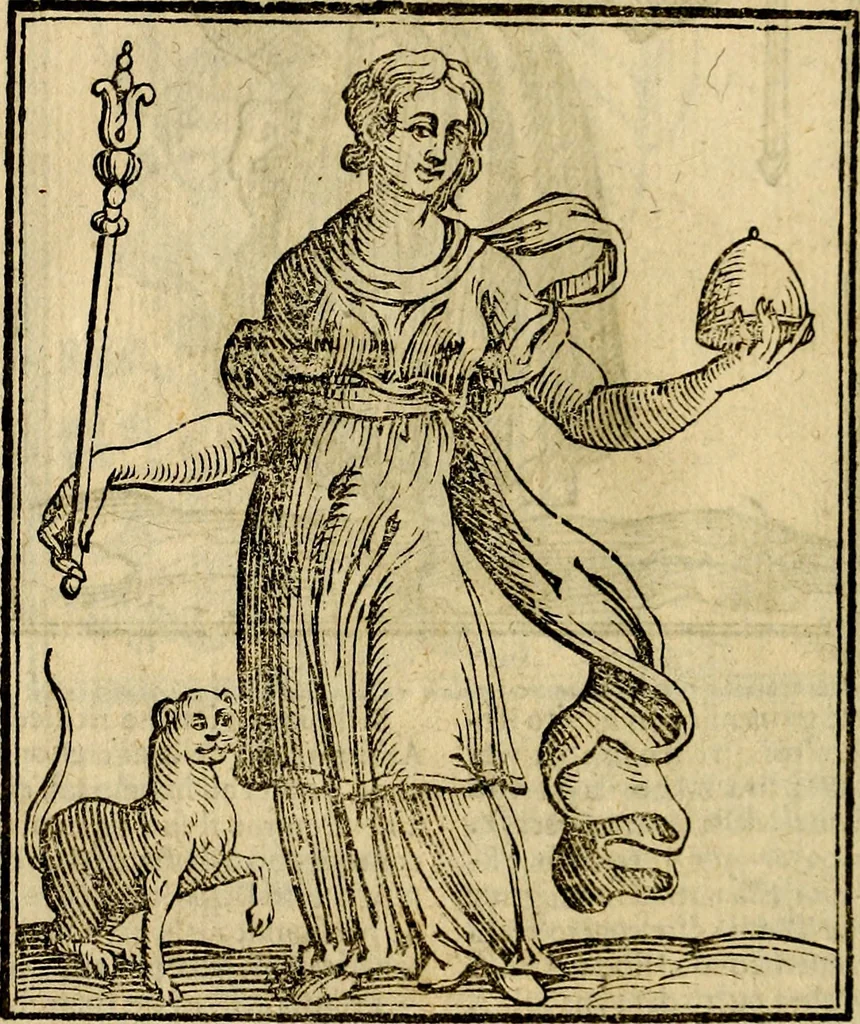 An illustration from Della piu che novissima iconologia, 1630, leaf 543