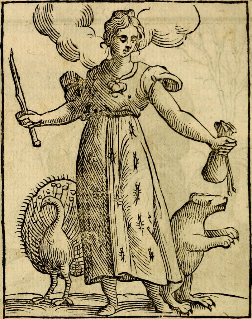 An illustration from Della piu che novissima iconologia, 1630, leaf 555