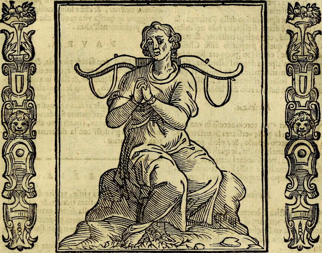 An illustration from Della piu che novissima iconologia, 1630, leaf 654