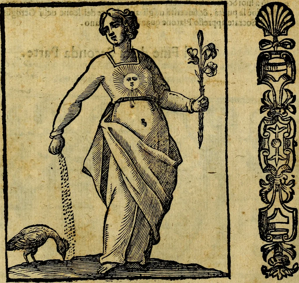 An illustration from Della piu che novissima iconologia, 1630, leaf 704