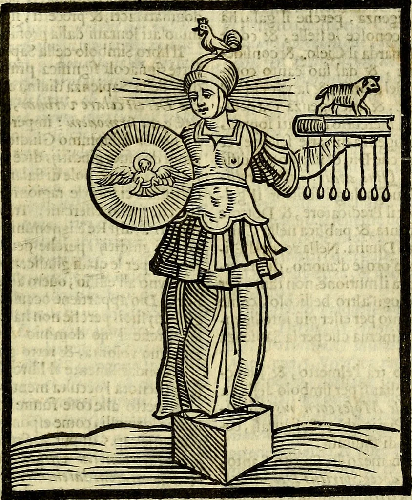 An illustration from Della piu che novissima iconologia, 1630, leaf 744