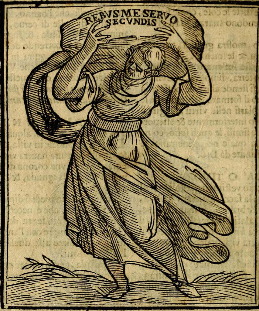 An illustration from Della piu che novissima iconologia, 1630, leaf 831