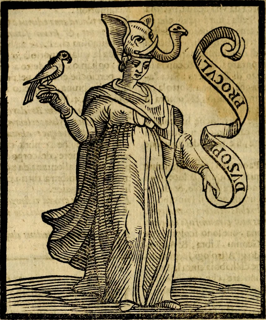 An illustration from Della piu che novissima iconologia, 1630, leaf 869
