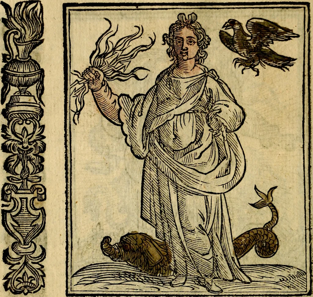 An illustration from Della piu che novissima iconologia, 1630, leaf 203