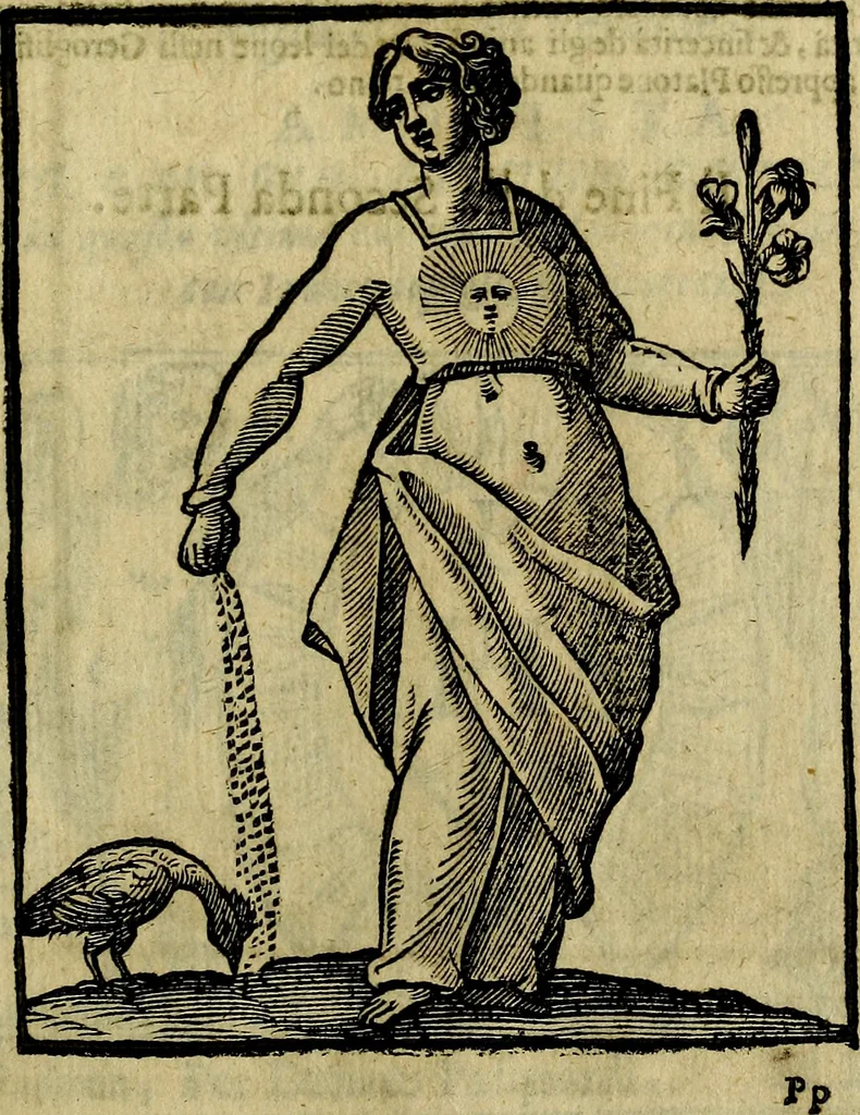 An illustration from Della piu che novissima iconologia, 1630, leaf 694