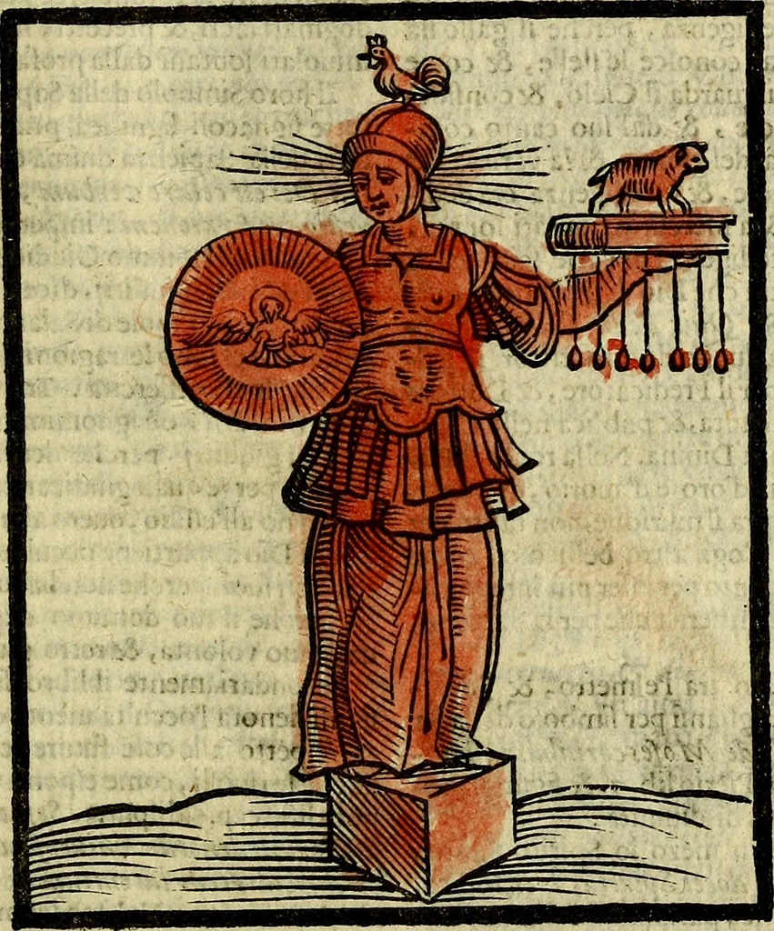 An illustration from Della piu che novissima iconologia, 1630, leaf 736