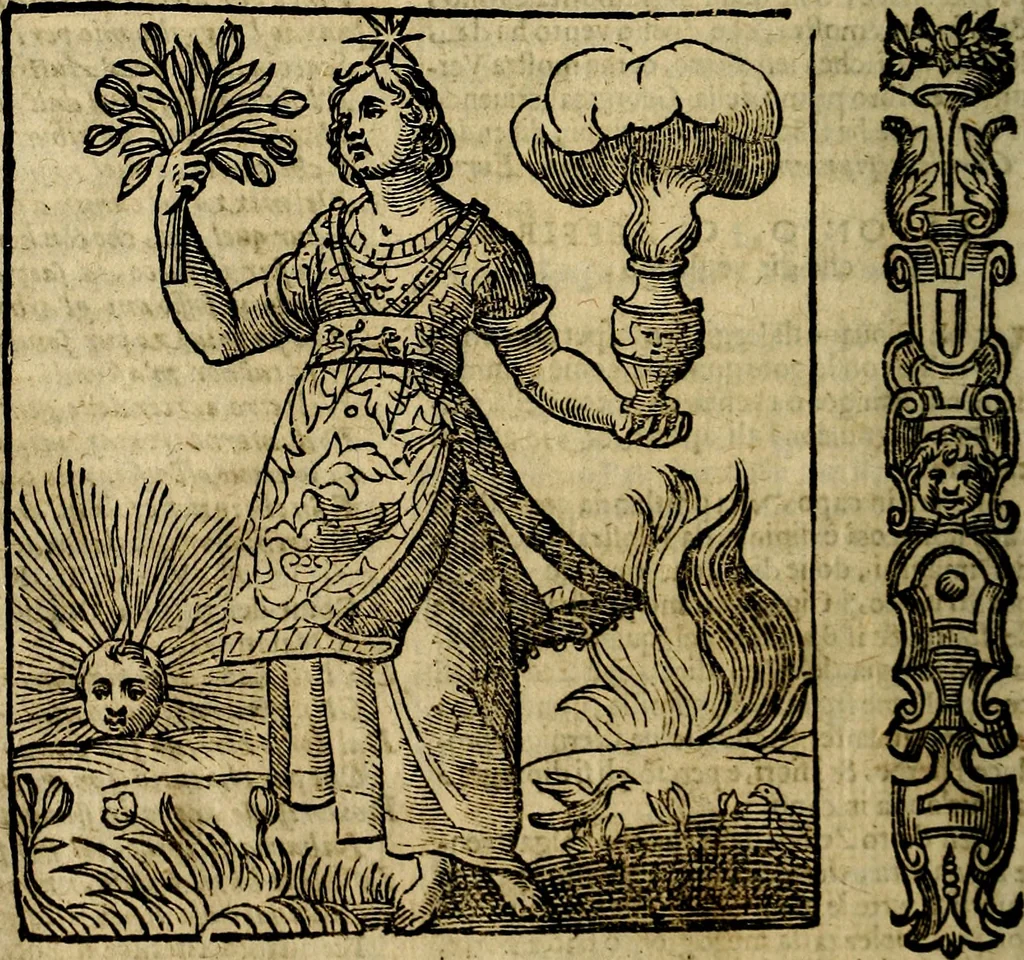 An illustration from Della piu che novissima iconologia, 1630, leaf 855