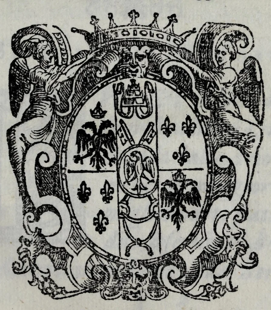 An illustration from Della poesia rappresentativa & del modo di rappresentare le favole sceniche : discorso, 1598, leaf 5