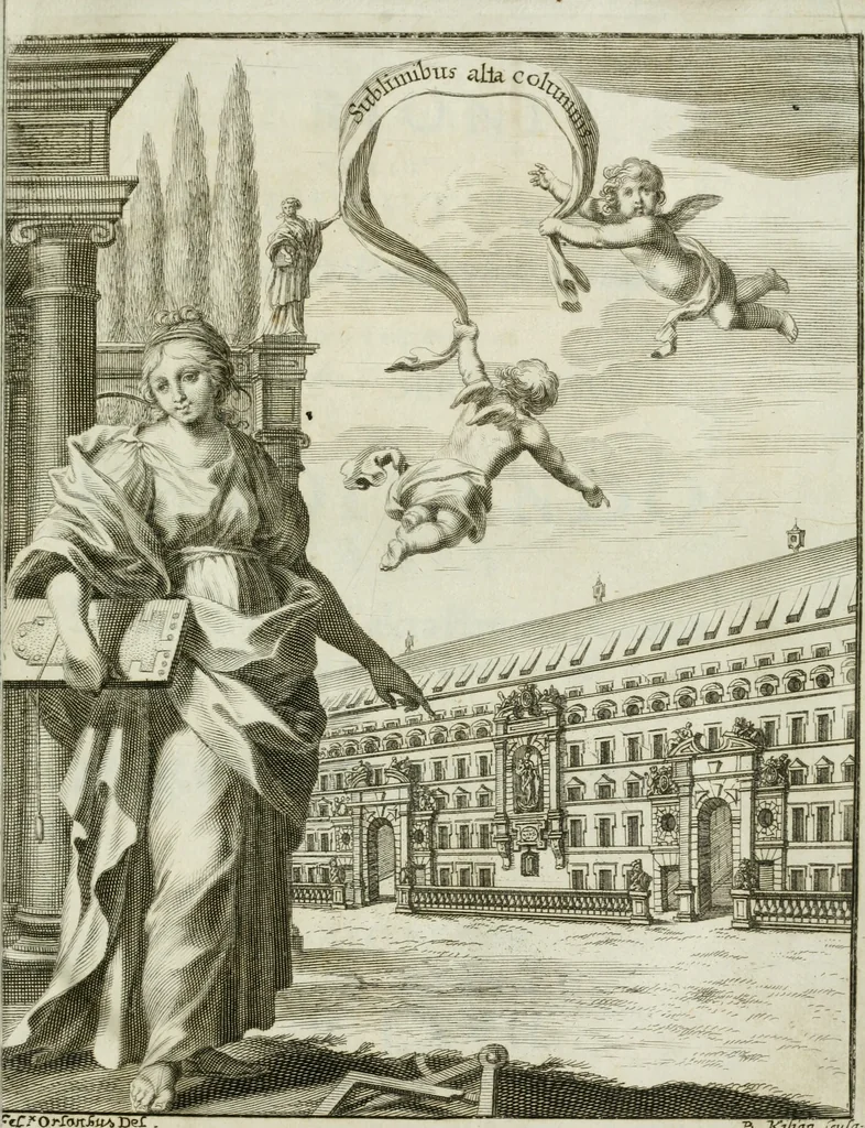 An illustration from I trionfi dell'architettvra nella sontuosa residenza di Monaco : descritti e rappresentati all'Altza. serenissima di Ferdinando Maria, duca dell'una e l'altra Baviera, conte Palatino del Reno ..., 1667, leaf 4