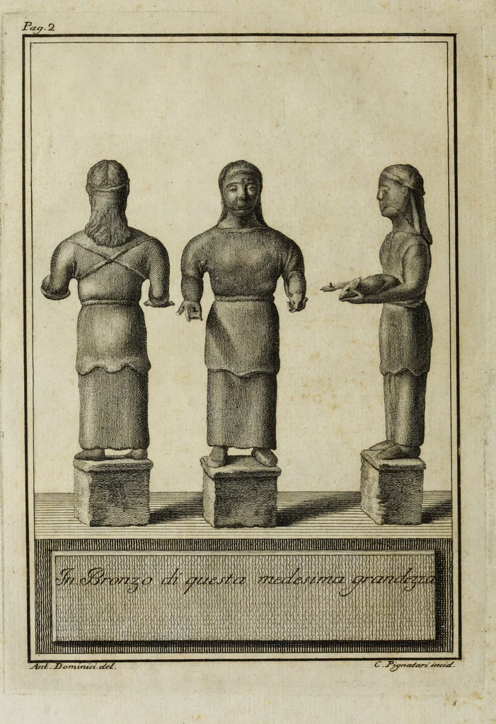 An illustration from Della religione de' gentili per riguardo ad alcuni animali e specialmente a' topi : dissertazione indirizzata ad illustrare un' antica statua, ed a servire per la migliore intelligenza di alcuni passi della storia profana e della corrispondenza loro colla storia sacra, 1771, leaf 7