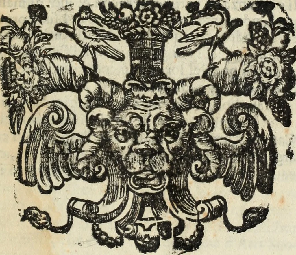 An illustration from Dell'armi, overo insegne dei nobili, ove sono i discorsi d'alcune famiglie, così spente, come vive del regno di Napoli : 4. et ultima impressione nella quale si suppliscono quelle famiglie che poste nella prima, erano dall'istesso autore state levate nella seconda, 1701, leaf 28