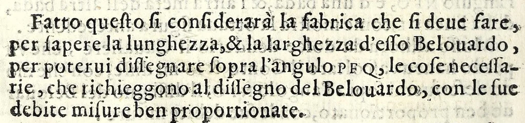 An illustration from Dell'arte militare libri cinqve : ne' qvali si tratta il modo di fortificare, offeendere [sic], et diffendere vna fortezza : et l'ordine come si debbano fare gli alloggiamenti campali & formare le battaglie : et nell'vltimo l'essamine de' bombardieri, & di far fuochi arteficiati, 1584, leaf 178