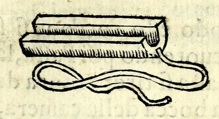 An illustration from Dell'arte militare libri cinqve : ne' qvali si tratta il modo di fortificare, offeendere [sic], et diffendere vna fortezza : et l'ordine come si debbano fare gli alloggiamenti campali & formare le battaglie : et nell'vltimo l'essamine de' bombardieri, & di far fuochi arteficiati, 1584, leaf 391