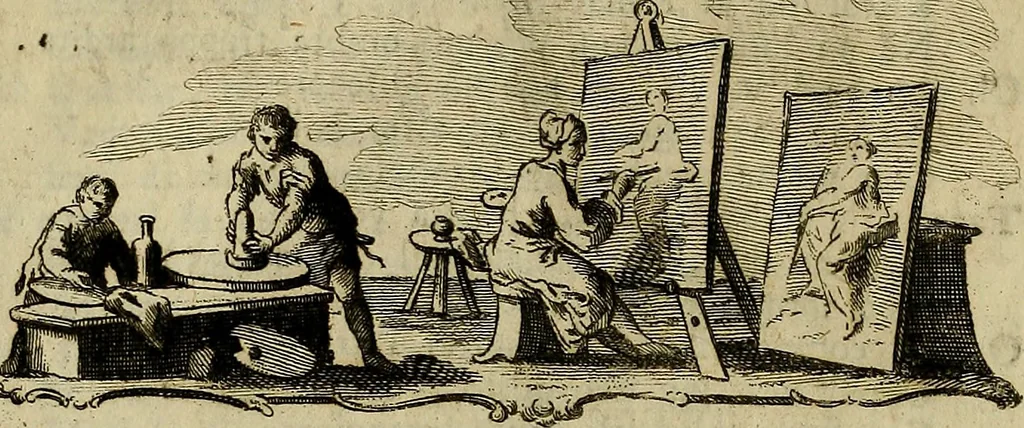An illustration from Dell'arte pittorica libri VIII. : coll'aggiunta di Componimenti diversi, 1768, leaf 63