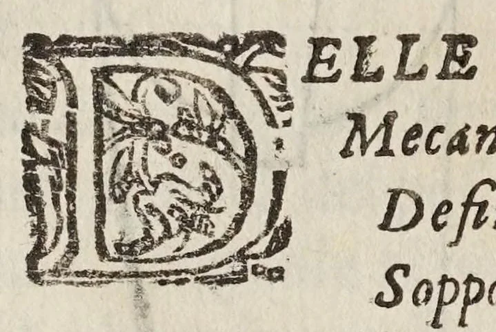 An illustration from Della scienza mecanica, e delle vtilita, che si traggono da gl'istromenti di quella; opera cauata da manoscritti dell'eccellentissimo matematico Galileo Galilei, dal Cavallier Lvca Danesi ..., 1649, leaf 74