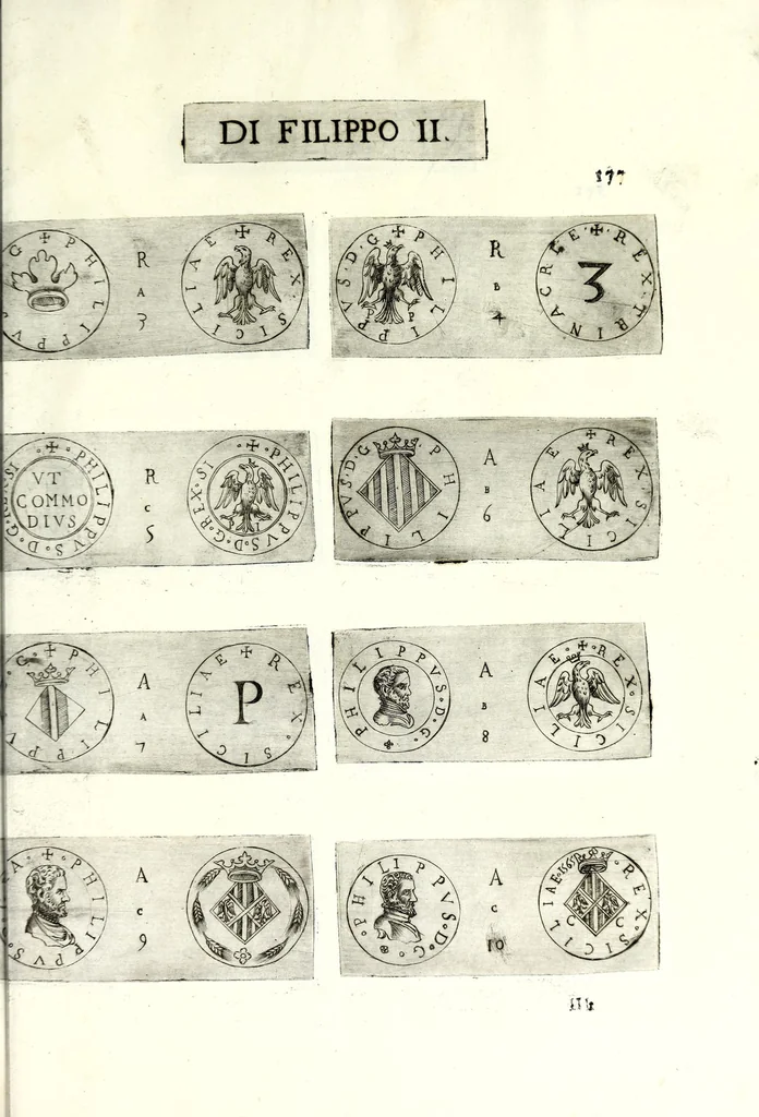 An illustration from Della Sicilia di Filippo Parvta descritta con medaglie, parte prima, 1612, leaf 369