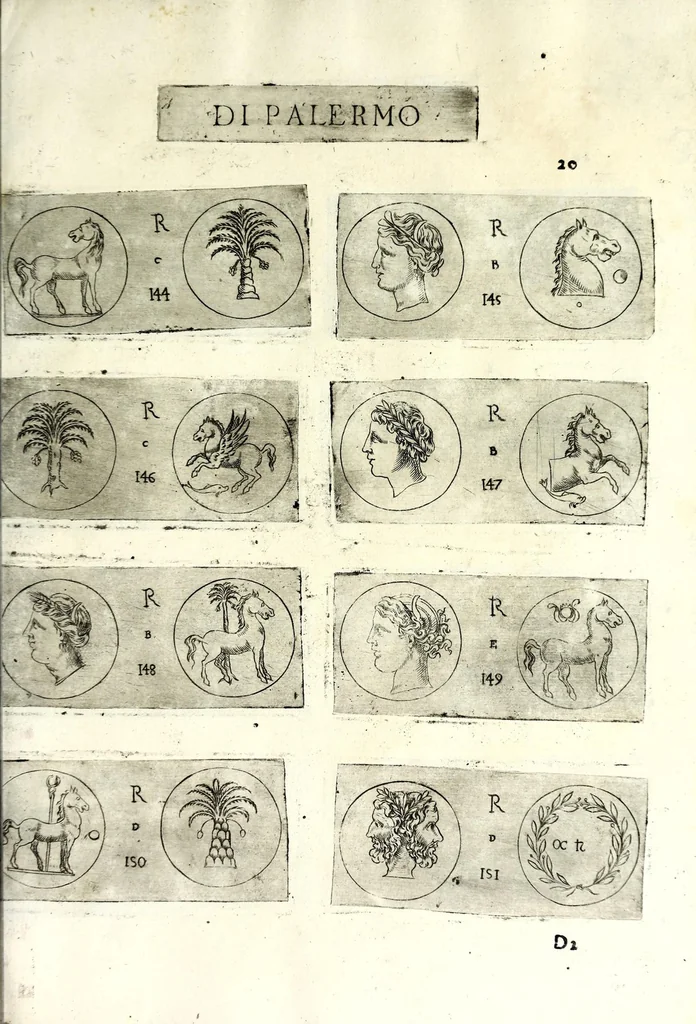 An illustration from Della Sicilia di Filippo Parvta descritta con medaglie, parte prima, 1612, leaf 55