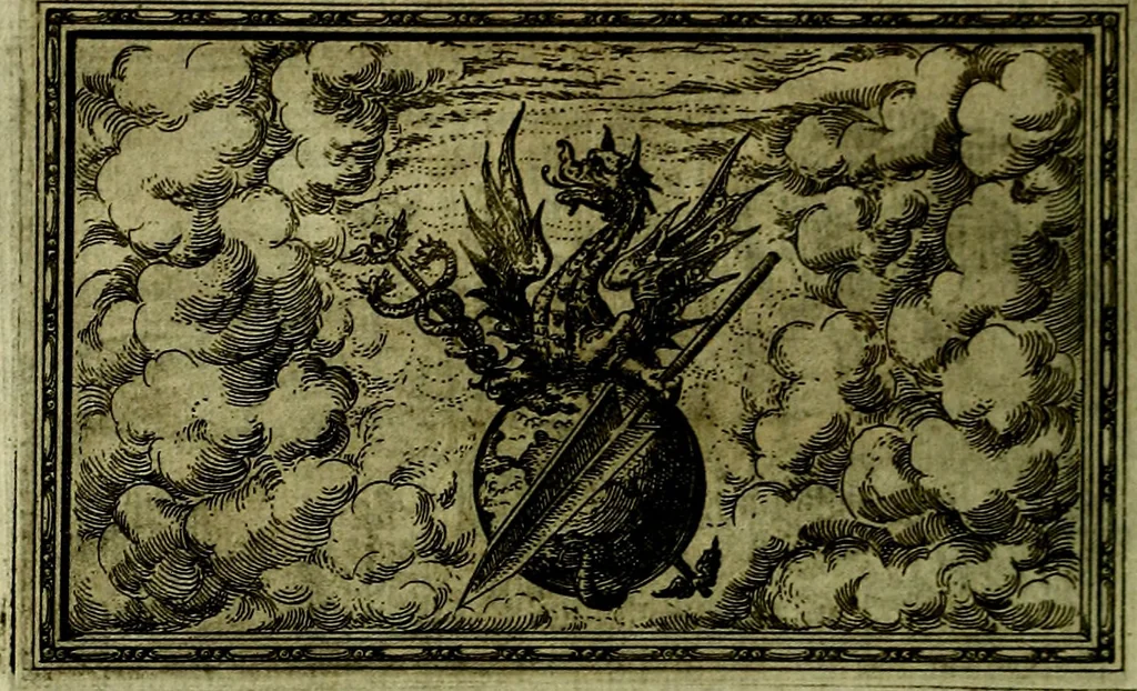 An illustration from Delle allusioni, imprese, et emblemi del Sig. Principio Fabricii da Teramo sopra la vita, opere, et attioni di Gregorio XIII Pontefice Massimo libri VI .., 1588, leaf 107