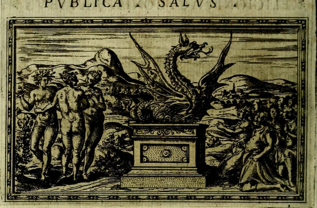 An illustration from Delle allusioni, imprese, et emblemi del Sig. Principio Fabricii da Teramo sopra la vita, opere, et attioni di Gregorio XIII Pontefice Massimo libri VI .., 1588, leaf 129