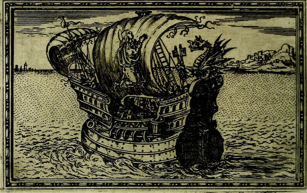 An illustration from Delle allusioni, imprese, et emblemi del Sig. Principio Fabricii da Teramo sopra la vita, opere, et attioni di Gregorio XIII Pontefice Massimo libri VI .., 1588, leaf 147