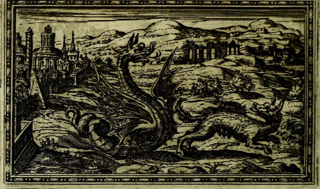 An illustration from Delle allusioni, imprese, et emblemi del Sig. Principio Fabricii da Teramo sopra la vita, opere, et attioni di Gregorio XIII Pontefice Massimo libri VI .., 1588, leaf 159