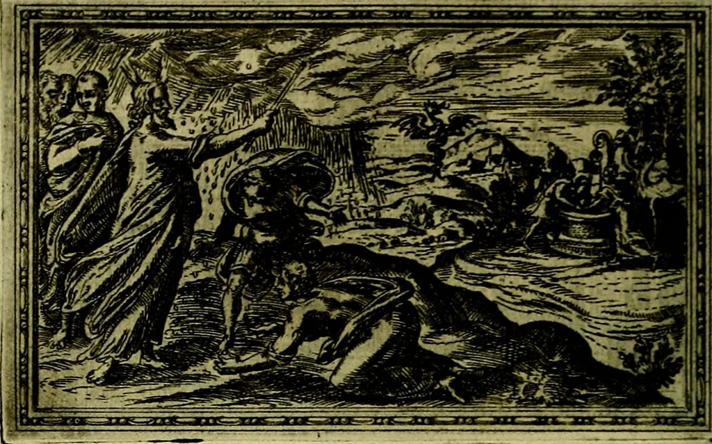 An illustration from Delle allusioni, imprese, et emblemi del Sig. Principio Fabricii da Teramo sopra la vita, opere, et attioni di Gregorio XIII Pontefice Massimo libri VI .., 1588, leaf 177