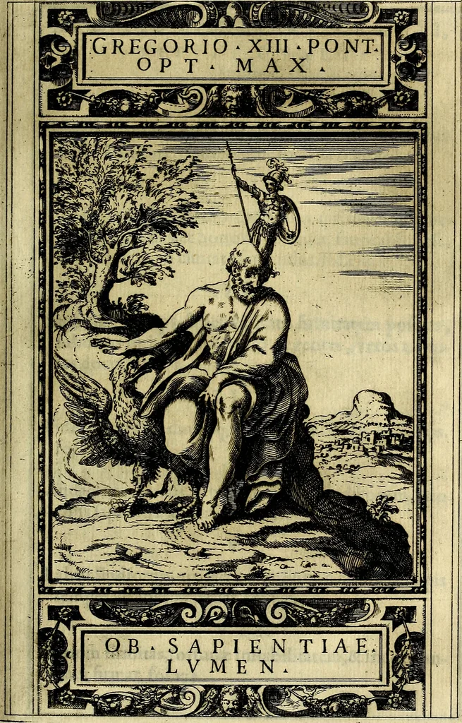 An illustration from Delle allusioni, imprese, et emblemi del Sig. Principio Fabricii da Teramo sopra la vita, opere, et attioni di Gregorio XIII Pontefice Massimo libri VI .., 1588, leaf 188