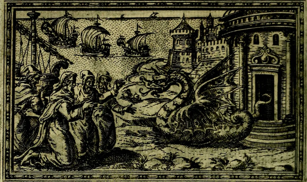 An illustration from Delle allusioni, imprese, et emblemi del Sig. Principio Fabricii da Teramo sopra la vita, opere, et attioni di Gregorio XIII Pontefice Massimo libri VI .., 1588, leaf 213