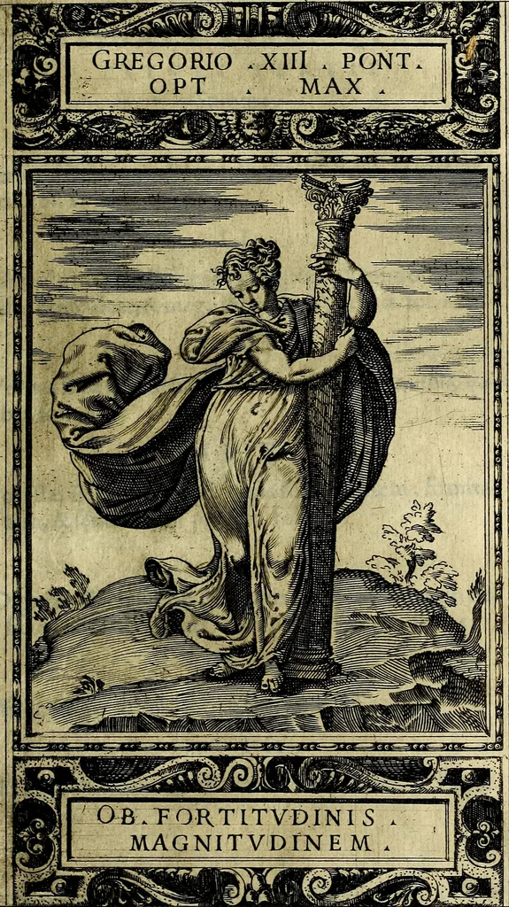 An illustration from Delle allusioni, imprese, et emblemi del Sig. Principio Fabricii da Teramo sopra la vita, opere, et attioni di Gregorio XIII Pontefice Massimo libri VI .., 1588, leaf 242