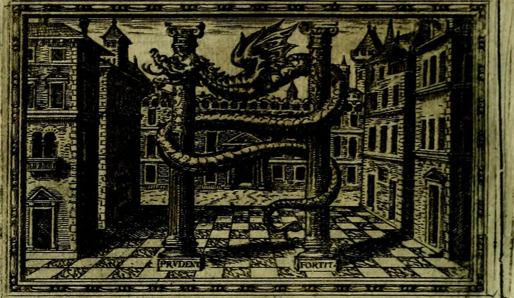 An illustration from Delle allusioni, imprese, et emblemi del Sig. Principio Fabricii da Teramo sopra la vita, opere, et attioni di Gregorio XIII Pontefice Massimo libri VI .., 1588, leaf 331