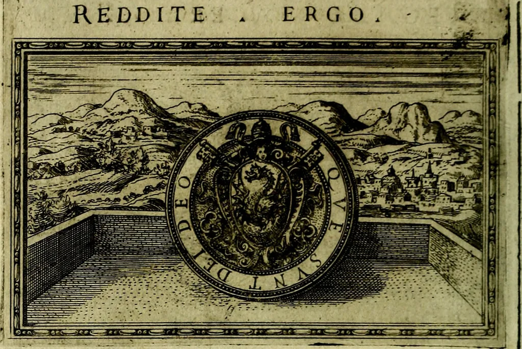 An illustration from Delle allusioni, imprese, et emblemi del Sig. Principio Fabricii da Teramo sopra la vita, opere, et attioni di Gregorio XIII Pontefice Massimo libri VI .., 1588, leaf 333