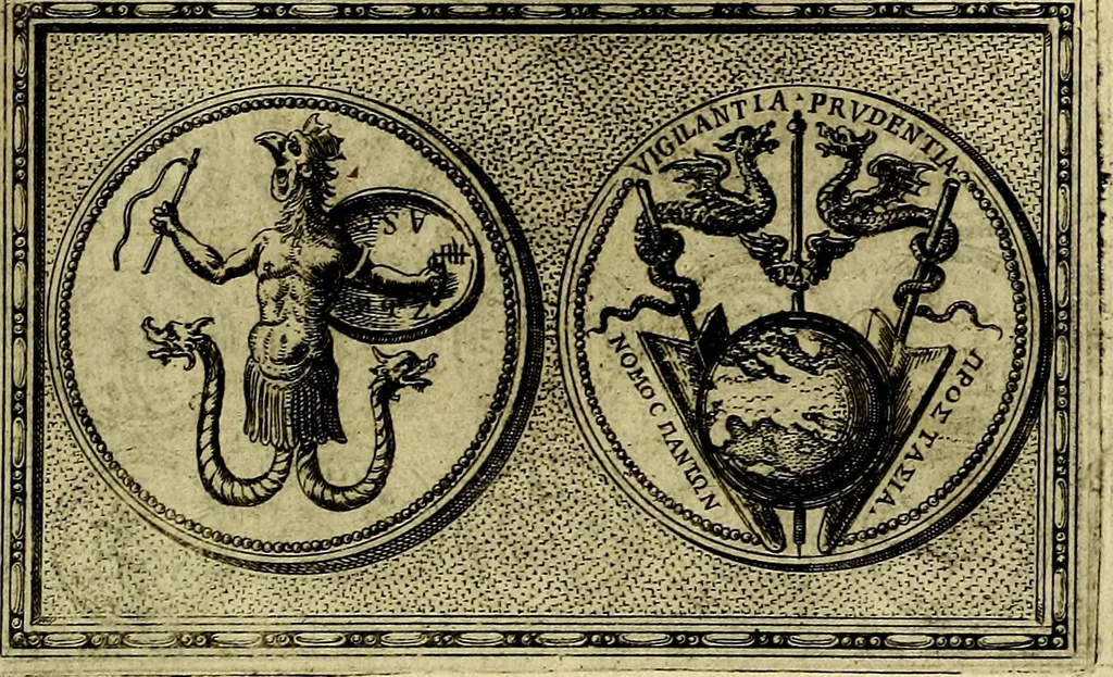 An illustration from Delle allusioni, imprese, et emblemi del Sig. Principio Fabricii da Teramo sopra la vita, opere, et attioni di Gregorio XIII Pontefice Massimo libri VI .., 1588, leaf 334