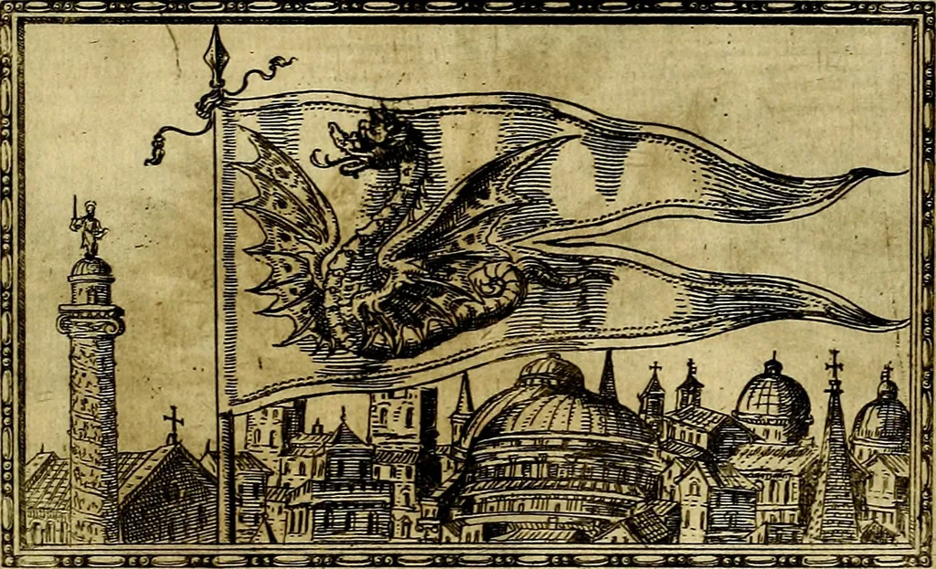 An illustration from Delle allusioni, imprese, et emblemi del Sig. Principio Fabricii da Teramo sopra la vita, opere, et attioni di Gregorio XIII Pontefice Massimo libri VI .., 1588, leaf 342