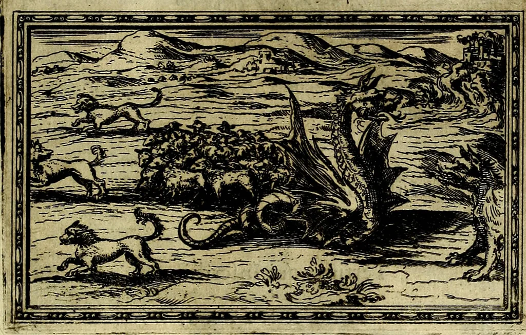 An illustration from Delle allusioni, imprese, et emblemi del Sig. Principio Fabricii da Teramo sopra la vita, opere, et attioni di Gregorio XIII Pontefice Massimo libri VI .., 1588, leaf 350