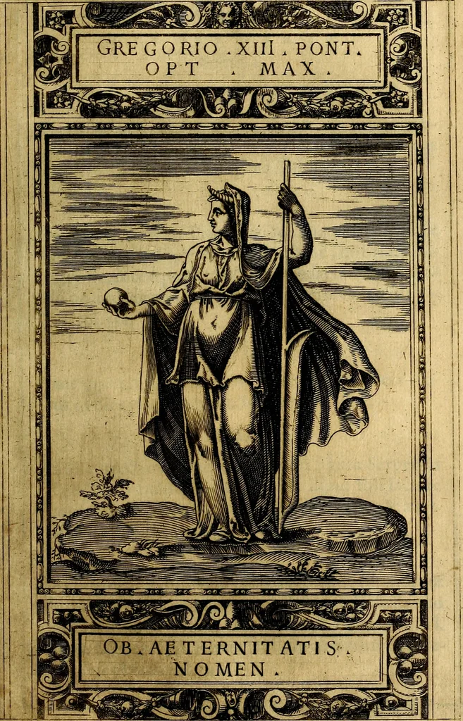 An illustration from Delle allusioni, imprese, et emblemi del Sig. Principio Fabricii da Teramo sopra la vita, opere, et attioni di Gregorio XIII Pontefice Massimo libri VI .., 1588, leaf 352