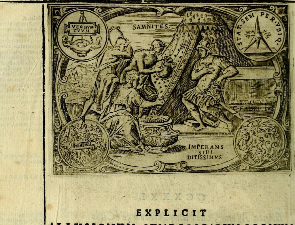 An illustration from Delle allusioni, imprese, et emblemi del Sig. Principio Fabricii da Teramo sopra la vita, opere, et attioni di Gregorio XIII Pontefice Massimo libri VI .., 1588, leaf 365