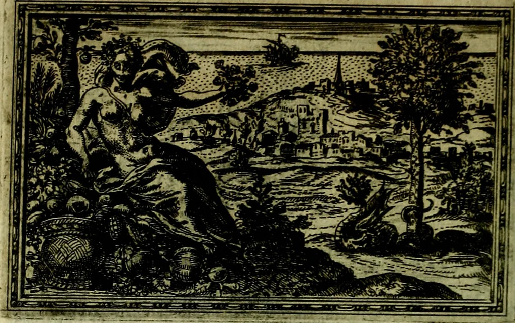 An illustration from Delle allusioni, imprese, et emblemi del Sig. Principio Fabricii da Teramo sopra la vita, opere, et attioni di Gregorio XIII Pontefice Massimo libri VI .., 1588, leaf 61