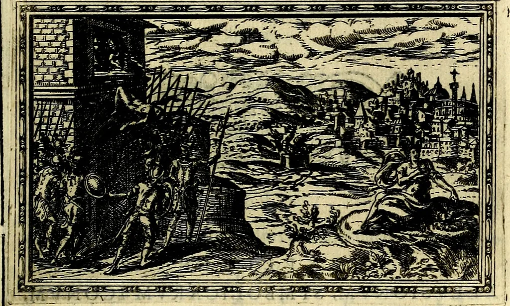 An illustration from Delle allusioni, imprese, et emblemi del Sig. Principio Fabricii da Teramo sopra la vita, opere, et attioni di Gregorio XIII Pontefice Massimo libri VI .., 1588, leaf 78