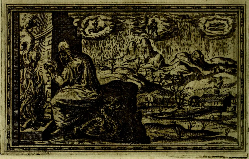 An illustration from Delle allusioni, imprese, et emblemi del Sig. Principio Fabricii da Teramo sopra la vita, opere, et attioni di Gregorio XIII Pontefice Massimo libri VI .., 1588, leaf 85