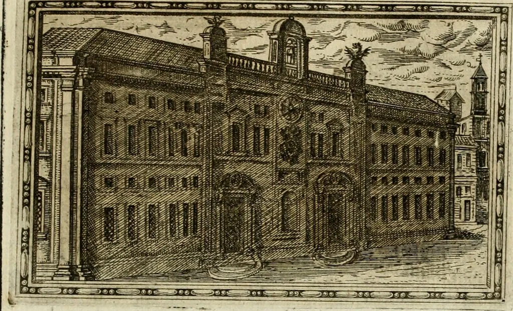 An illustration from Delle allvsioni, imprese, et emblemi del Sig. Principio Fabricii da Teramo sopra la vita, opere, et attioni di Gregorio XIII pontefice massimo, libri VI : nei quali sotto l'allegoria del drago, arme del detto pontefice, si descriue anco la uera forma d'un principe Christiano .., 1588, leaf 128